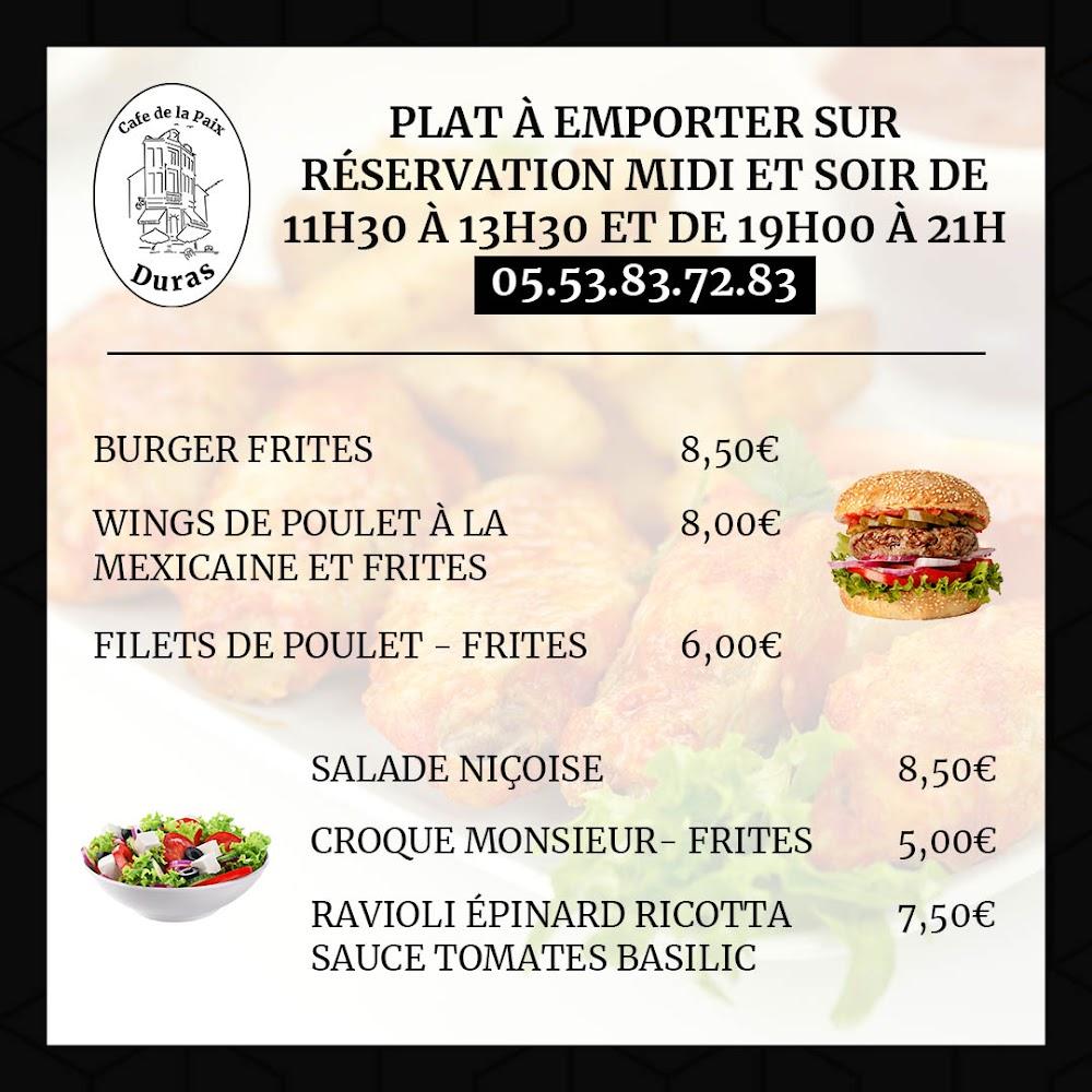 Café De La Paix - Menu Image 1